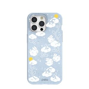 Pela Powder Blue Fluffy Flower iPhone 15 Pro Max Case